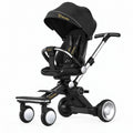 VELORA elektrischer Kinderwagen, Edition Nocturne in Schwarz, Vorderansicht